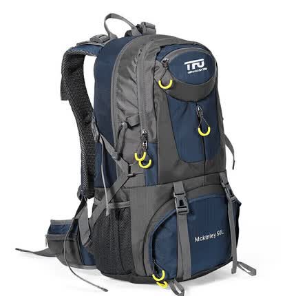 TFO 户外背包 50L大容量双肩包旅行登山包9102201 深蓝色