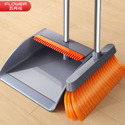 五月花时尚扫把簸箕套装防风带梳齿型扫帚组合家用扫地s115