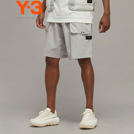Y-3【商场同款】RIPSTOP SHORTS y3新款男工装休闲短裤38HZ8817 浅灰色 M