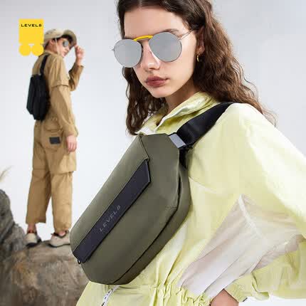 地平线8号时尚休闲单肩男女斜挎包FINO IV城市轻旅行系列Mini邮差包 丛林绿 LEVEL8