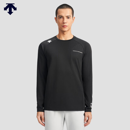DESCENTE迪桑特综训训练系列运动健身男子长袖针织衫冬季新品 BK-BLACK 2XL (185/104A)