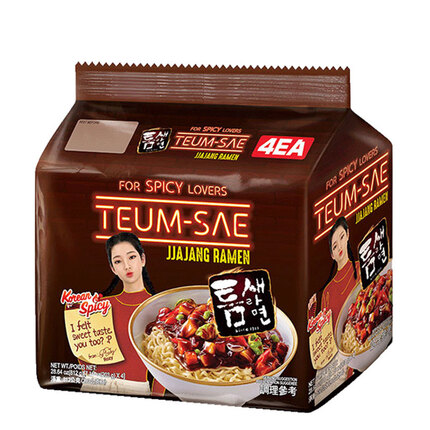 八道（PALDO） 御膳炸酱面韩国进口杂酱面拌面拉面 极地辣味炸酱面203g*4袋