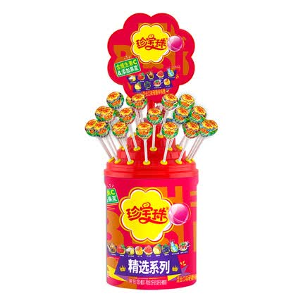 珍宝珠棒棒糖 零食糖果 混合口味硬糖棒棒糖108支 