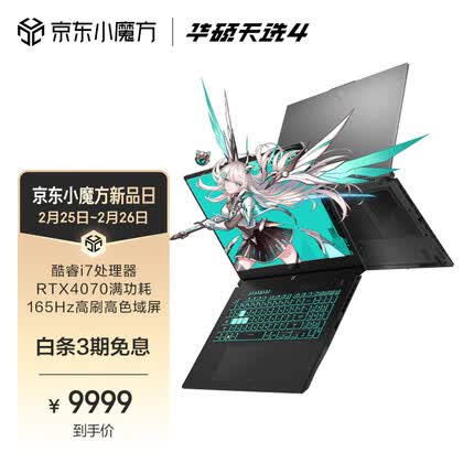 华硕（ASUS）天选4 Plus 英特尔酷睿i7 17.3英寸高性能游戏本 笔记本电脑(14核i7 16G 1T RTX4070 165Hz高刷高色域电竞屏)