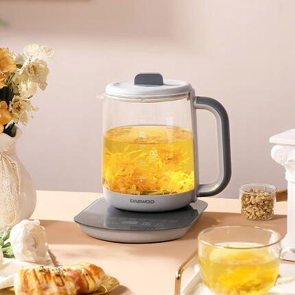 大宇(DAEWOO)养生壶多功能家用1.8L大容量烧水壶煮茶器DYYS-18L80E 深空灰