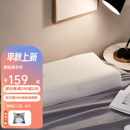 梦洁家纺泰国进口天然乳胶枕头 93%乳胶含量枕芯 泰国舒眠享梦乳胶对枕 40*60*1对 -