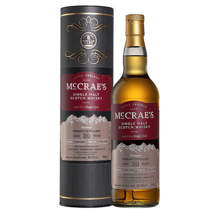 亨特梁（Hunter Laing）檀都20年2000波本桶 苏格兰单一麦芽威士忌洋酒700ml单瓶礼盒装 坦姆杜20年 700ml 52.1%vol