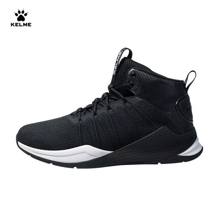 KELME/卡尔美篮球鞋 男鞋秋冬透气跑步鞋高帮缓震休闲运动鞋 6991569 黑色 40
