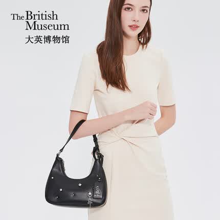 大英博物馆盖亚安德森猫系列PU手提包腋下包送女友生日礼物