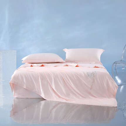 水星家纺100%蚕丝被空调夏凉被子升级抗菌可水洗夏薄被芯白小润200