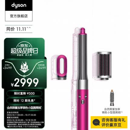 戴森（DYSON）HS05入门套装长发版 多功能美发棒卷发棒 自动卷发神器 礼赠推荐 【紫红镍色】