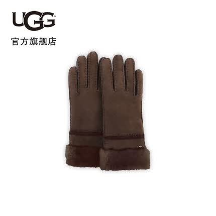 UGG冬季女士配饰系列舒适纯色保暖手套17371BX BCDR | 焦木色 M