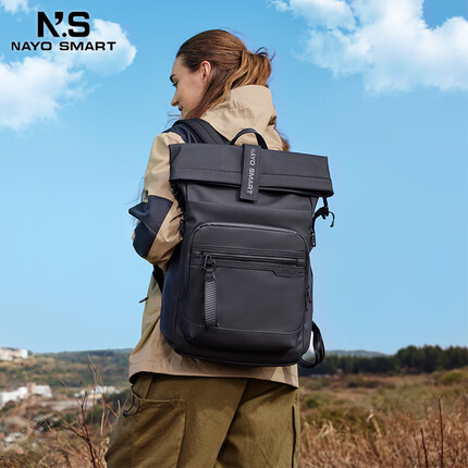 NAYO SMART16英寸双肩电脑背包男女通勤休闲书包防泼水大容量Arrive 黑色