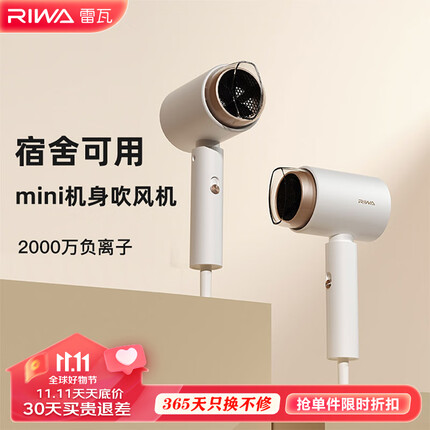 雷瓦（RIWA）雷瓦电吹风负离子护发家用吹风机学生宿舍小功率800w风筒小型便携RC-7120