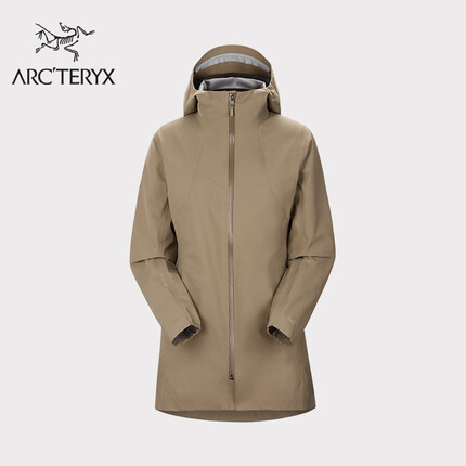 ARC'TERYX始祖鸟 刘雯同款 CODETTA CINCH 防水 女子 连帽夹克 Fallow/浅茶棕 S