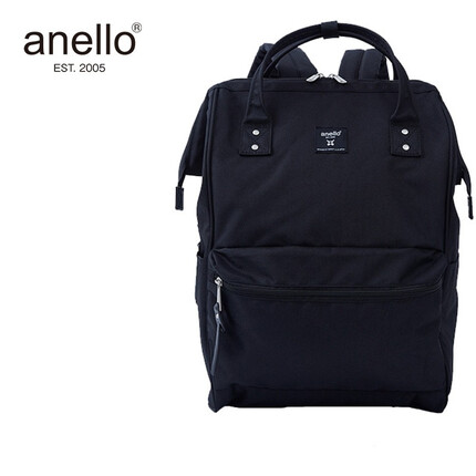 anello日本乐天包离家出走包电脑双肩包男女背包书包防盗升级款大号 大号全黑色