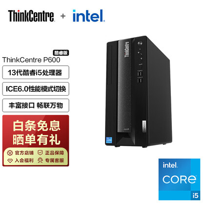 ThinkCentre neo P600 13代英特尔酷睿 商用设计师游戏台式 电脑主机 联想台式机 I513400F 16G 512G 07CP