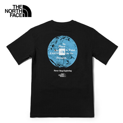 北面（The North Face）短袖T恤男户外运动圆领地球印花宽松半袖 81N2 JK3 L/175 
