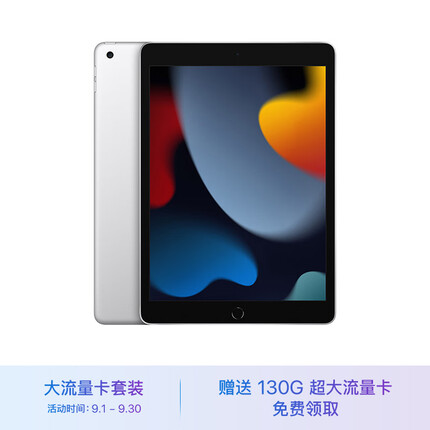 Apple iPad 第9代 10.2英寸平板电脑 2021年款 256GB Cellular版 MK643CH/A 银色