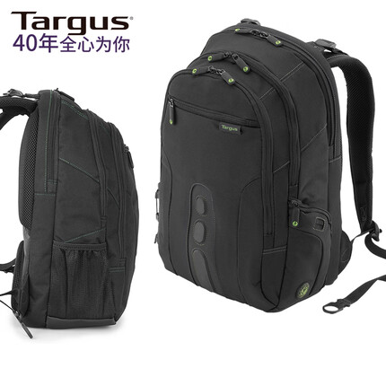 TARGUS泰格斯双肩电脑包15.6英寸商务背包轻便书包笔记本包潮流 黑 013