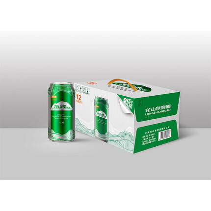 龙山泉本溪龙山泉啤酒 银易拉罐500ml*12听纯粮本溪特产