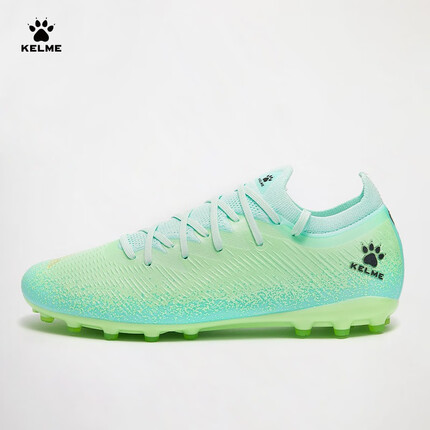 卡尔美（KELME）成人足球鞋男疾电2.0 MG比赛短钉专业防滑减震训练鞋透气飞盘运动 薄荷绿 40
