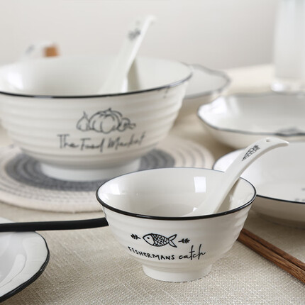 顺祥 碗碟陶瓷餐具乔迁礼物婚庆礼盒中式耐高温可微波 28头套装餐具