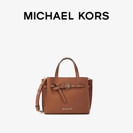 MICHAEL KORS Emilia 小号手提托特包蝴蝶包斜挎包女包 牛皮棕 230 NS