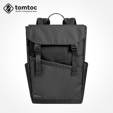 tomtoc电脑包双肩包男笔记本背包大容量翻盖学生简约轻便旅行休闲16英寸