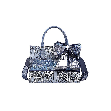 菲安妮（FION）油画托特包中号女包设计师联名高级感手提包 鱼贯嬉水