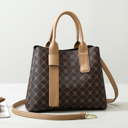 乔思图（JOSITU）大容量手提包包女包斜挎包女士通勤托特包生日礼物送老婆送女友 Q1153.棕色