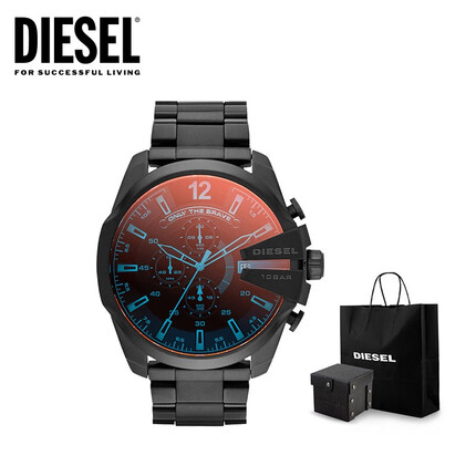 Diesel手表 偏光三眼计时 欧美表 男士腕表 明星同款DZ4318