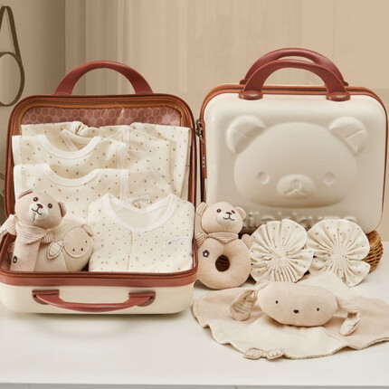 T.e.mami婴儿衣服礼盒新生儿见面礼满月百天宝宝送礼套装摇铃玩具母婴用品 摇铃玩具礼盒（适合0-6个月）