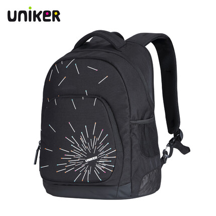 uniker新款小学生书包女初高中男生儿童轻便护脊减负耐磨双肩背包送礼 火柴