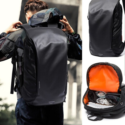 Backfly 双肩包男士出差旅游大容量背包运动休闲笔记本电脑包旅行书包男 升级版套餐【大号+509】