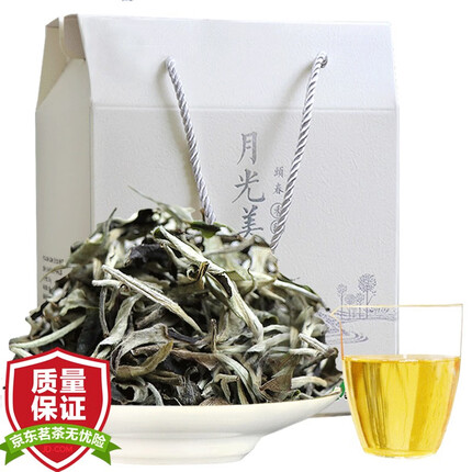 滇湘（dianxiang）月光白茶 老白茶 云南白茶 月光美人散茶 景谷白牡丹茶饼 冷泡茶 2022年 月光白散茶 300g * 1盒