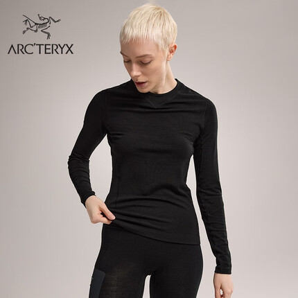 ARC’TERYX始祖鸟 RHO MERINO 透气 女子 内层长袖上装 Black/黑色 L