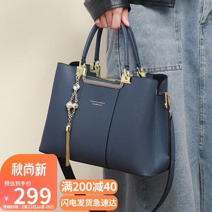 YUYULA包包女包牛皮手提包大容量妈妈包中年单肩包时尚百搭斜挎包休闲通勤轻奢品牌小众高级感