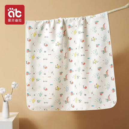 爱贝迪拉（AIBEDILA）婴儿隔尿垫可洗防水纯棉透气宝宝新生用品超大号姨妈垫防漏80*100