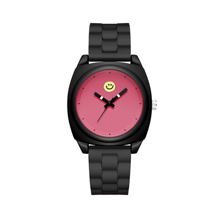 FUNTIME 潮流穿搭多巴胺手表女款学生日系卡通可爱初高中女高颜值 微醺黑莓