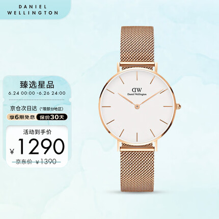 丹尼尔惠灵顿（DanielWellington）DW手表女表 简约女士手表 时尚欧美表送女友生日礼物DW00100163