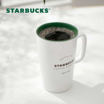 星巴克（Starbucks）经典传承陶瓷马克杯355ml 经典款简约水杯泡茶杯送礼男女朋友生日礼物