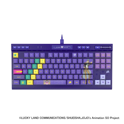 美商海盗船 (USCORSAIR) K70 RGB TKL JOJO联名 承太郎主题 竞技版 红轴 机械键盘 87键 8000Hz PBT键帽