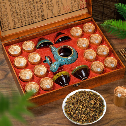 印象堂茶叶金骏眉红茶礼盒装16罐250g1壶四杯新茶小种礼物端午节