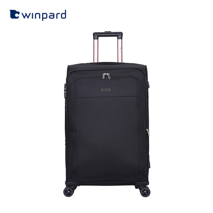 WINPARD/威豹 拉杆箱商务旅行箱 密码箱托运箱登机箱布箱耐摔 行李箱女 黑色 22寸