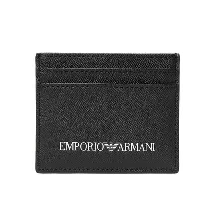 阿玛尼（ARMANI）23年春夏新品男士卡包印花皮夹套高档国际大牌Y4R324 Y020V 81072黑色色