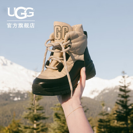 UGG冬季新款男女同款休闲舒适厚底系带圆头时尚短靴 1143844 MDSD | 芥菜籽色 36