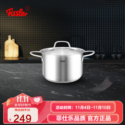 菲仕乐德国新家庭304不锈钢汤锅泡面锅煮锅家用锅具电磁炉燃气通用 【新版家庭】双耳汤锅20cm