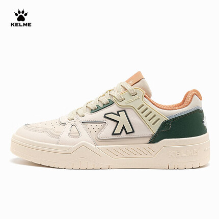 卡尔美（KELME）休闲鞋男新款街头复刻板鞋运动鞋潮流百搭鞋子男 黄/绿 43