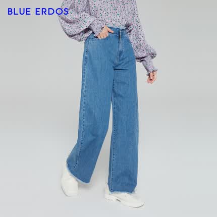 BLUE ERDOS女装春夏时尚百搭通勤牛仔裤女长裤 牛仔蓝 175/76A/XL